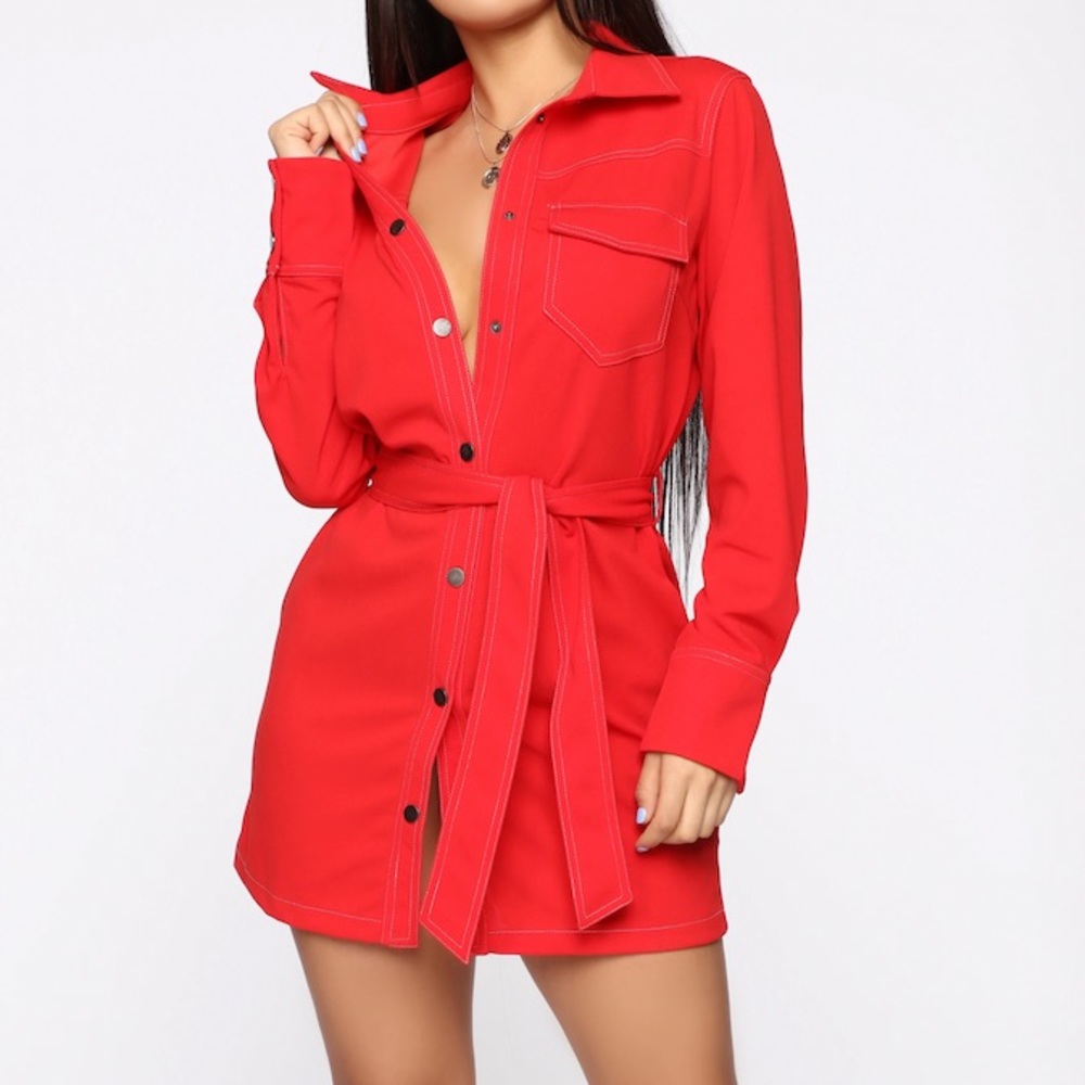 Fashion Nova Janey Button Dress